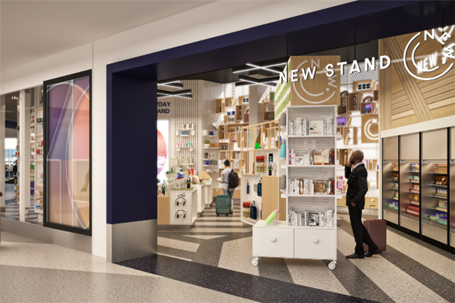 New design concept for a shop inside the airport terminal.