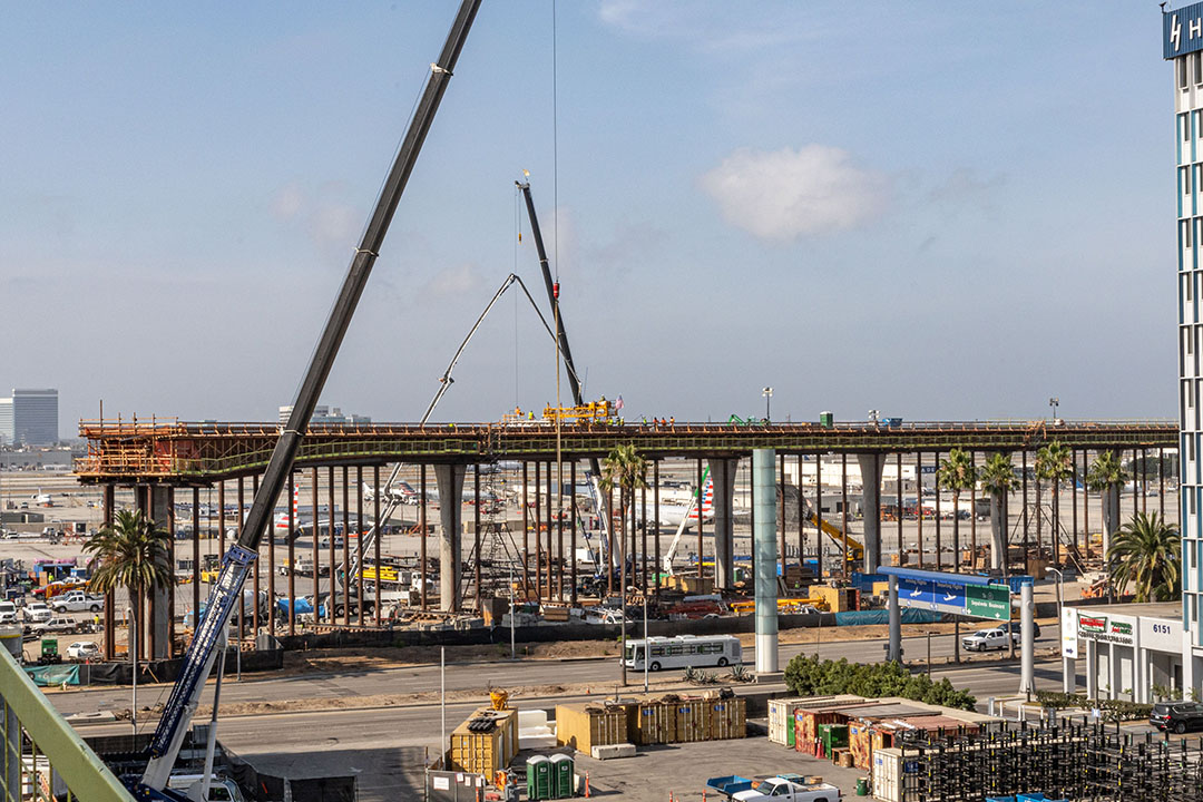 Concrete pours are underway on the guideway section