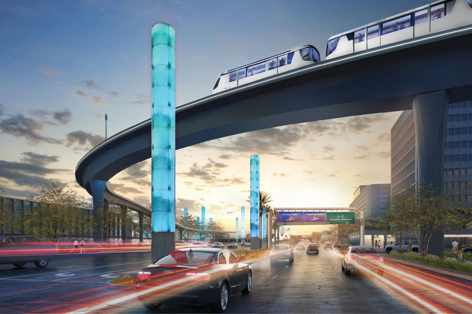 automated people mover project at LAX